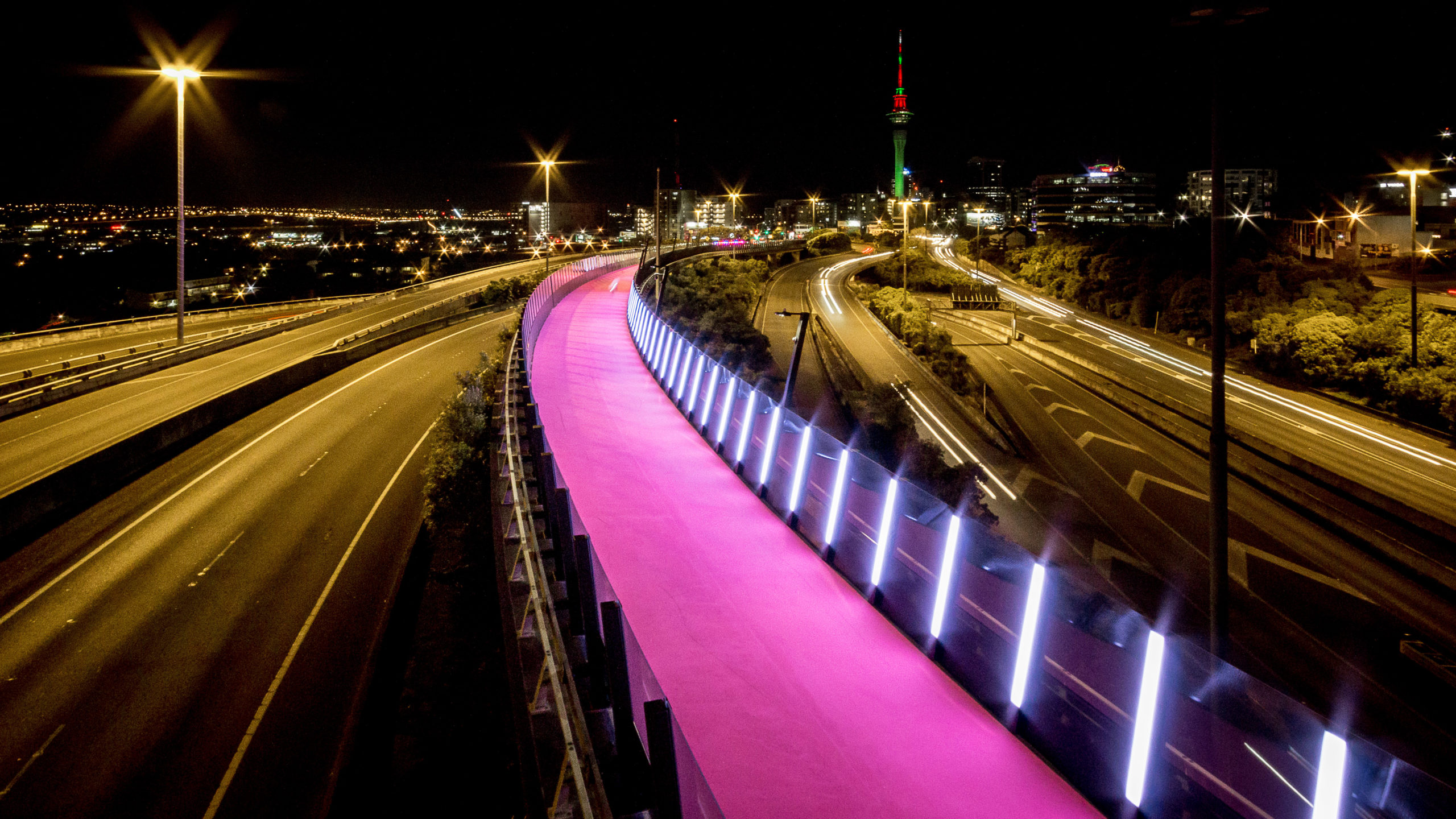 Pink Cyclepath for Auckland Topos Magazine